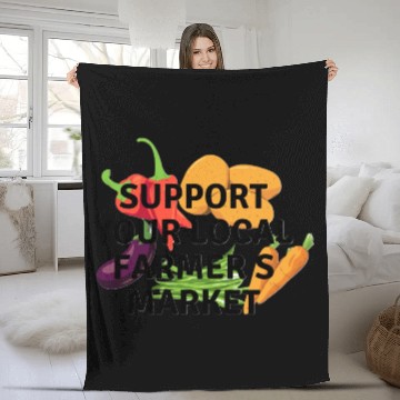 Discover farmers market Fleece Blankets