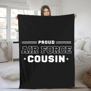 Discover Womens Proud US Air Force Cousin Military Pride Fleece Blankets