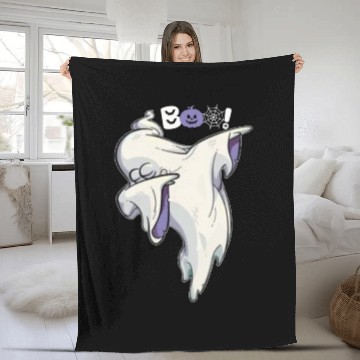 Discover Ghost says boo Fleece Blankets