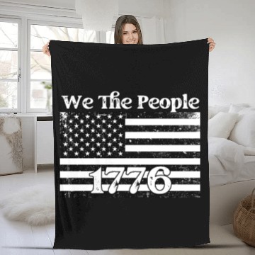 Discover We The People 1776 USA Flag Fleece Blankets