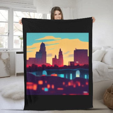 Discover Kansas City comics Fleece Blankets
