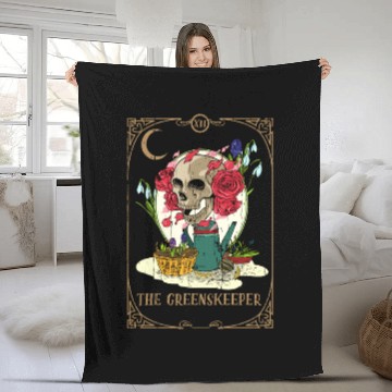 Discover Keeper Plants Tarot Card Occult Club Gothic Fleece Blankets