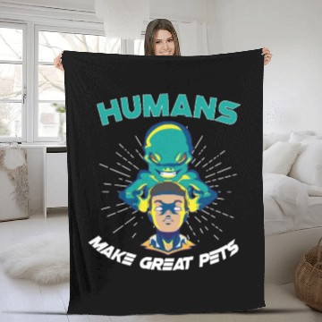 Discover Alien Extraterrestrial Area 51 UFO Space Geek Gift Fleece Blankets