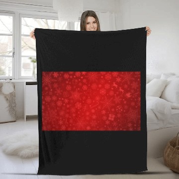 Discover Abstract Red Christmas Winter Pattern Fleece Blankets