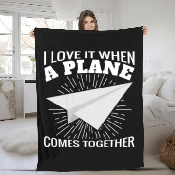 Discover Airline Pilot Aviation Pun For a Corporate Pilot Fleece Blankets