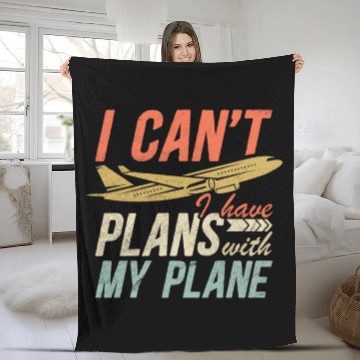 Discover Airline Pilot Aviation Pun For a Corporate Pilot Fleece Blankets