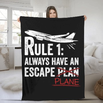 Discover Airline Pilot Aviation Pun For a Corporate Pilot Fleece Blankets