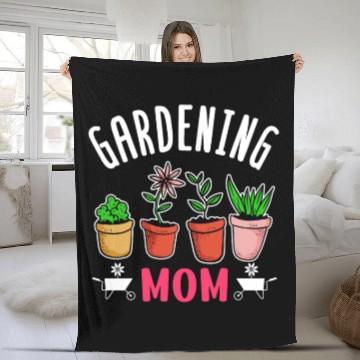 Discover Gardening Mom Gardener Garden Mother Fleece Blankets