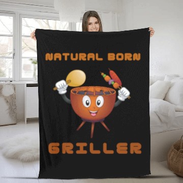 Discover Natural Born Griller Fleece Blankets