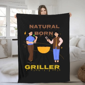 Discover Natural Born Griller Fleece Blankets