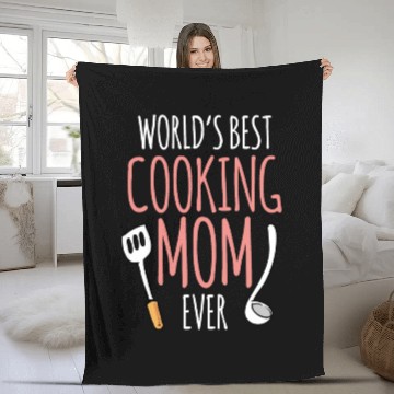Discover World's Best Cooking Mom Mommy Cook Mother Fleece Blankets