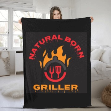 Discover Natural Born Griller Fleece Blankets