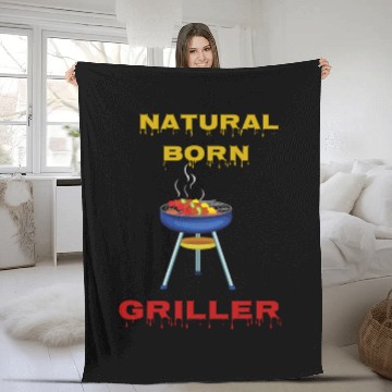 Discover Natural Born Griller Fleece Blankets