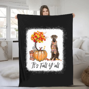 Discover It's Fall Y all Great Dane Dog Lovers Thanksgiving Fleece Blankets