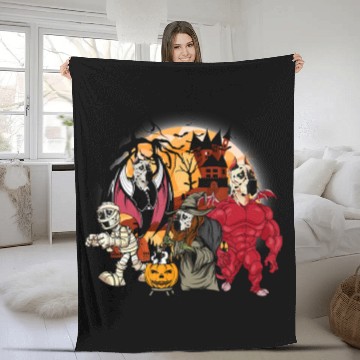 Discover Great Dane Vampire Mummy Evil Witch Halloween Fleece Blankets