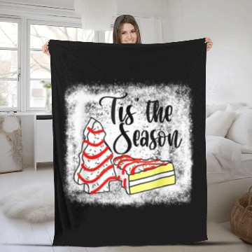Discover Little Tis The Season Christmas Tree Cakes Debbie Fleece Blankets