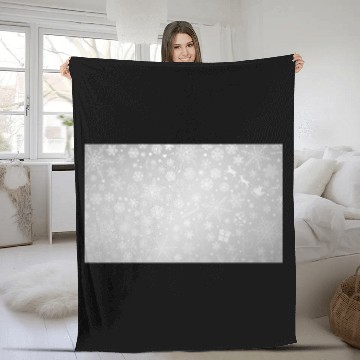 Discover Abstract Grey Snowflakes Pattern Fleece Blankets