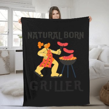Discover Natural Born Griller Fleece Blankets