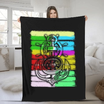 Discover Anchor nice sailing ship anchor Fleece Blankets