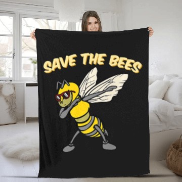 Discover Save The Bees Fleece Blankets Dabbing Bumblebee Bee Earth Pl