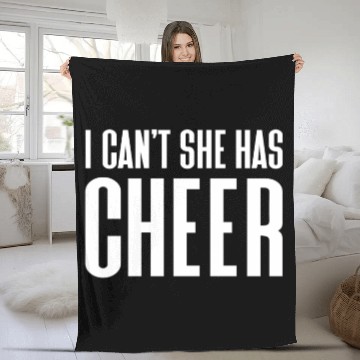 Discover I Can't She Has Cheer Cheerleading Mom Dad Fleece Blankets