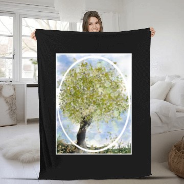 Discover Green Tree Autumn Fleece Blankets