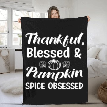 Discover Pumpkin Spice Thanksgiving Fleece Blankets