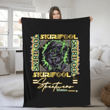 Discover The GoRilla In Me Boss Skirifool design Fleece Blankets