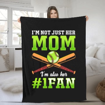 Discover Softball Fan Quotes For Proud Softball Mom Fleece Blankets
