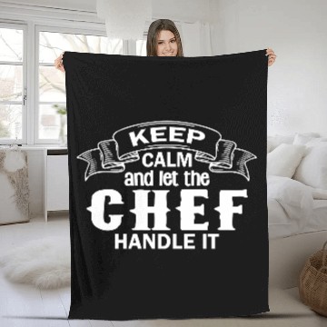 Discover Keep Calm And Chef Fleece Blankets