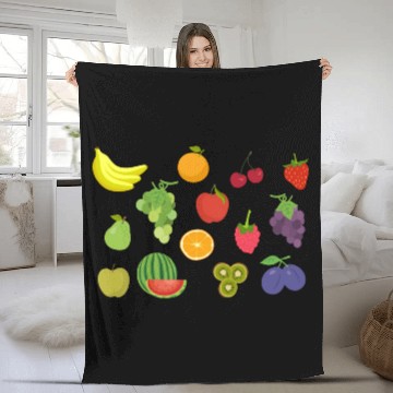 Discover Fruit-based Pattern Design Fleece Blankets