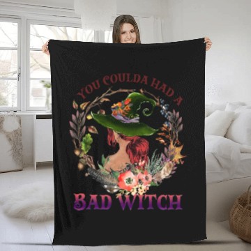 Discover You Coulda Had A Bad Witch, Sexy Hexe Fleece Blankets