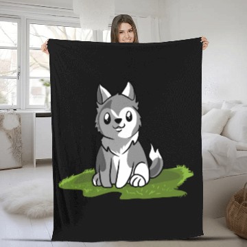 Discover Wolf Fleece Blankets
