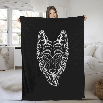 Discover Wolf Fleece Blankets