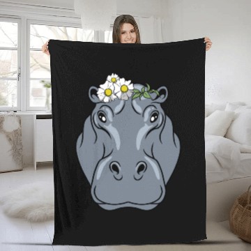 Discover Shi is Hippo Fleece Blankets