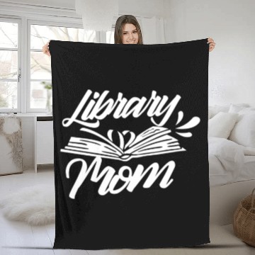 Discover Library Mom Lover Books Librarian Sayings Fleece Blankets