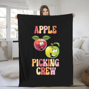 Discover Apple Picking Crew Apple Picking Outfit Apple Fleece Blankets