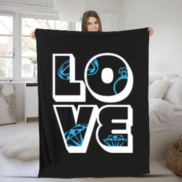 Discover Jewelry Love Diamond Stone Jewellery Gemstone Fleece Blankets