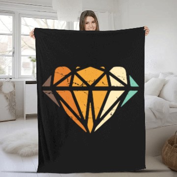 Discover Vintage Diamond Gemstone Jewelry Jeweler Coral Fleece Blankets