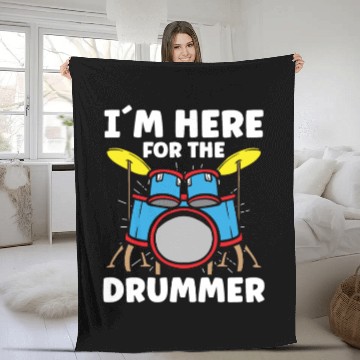 Discover Drummer Drums Music Drum Set Drumming Fleece Blankets