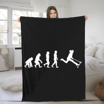 Discover Stunt Scooter Freestyle Scootering Evolution Fleece Blankets
