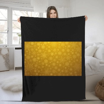 Discover Yellow Snowflakes Aesthetic Pattern Fleece Blankets