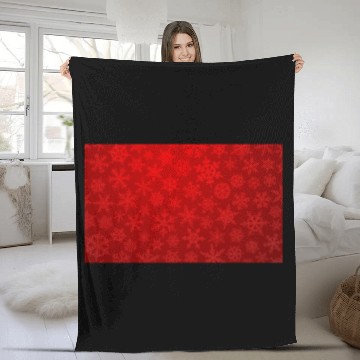 Discover Red Snowflakes Christmas Pattern Fleece Blankets