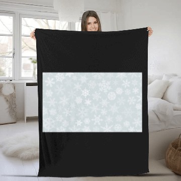 Discover Winter Snowflakes Pattern Grey White Fleece Blankets