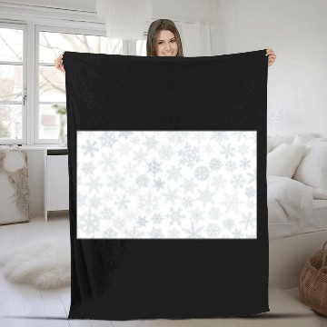 Discover Christmas Snowflakes Pattern Grey White Fleece Blankets