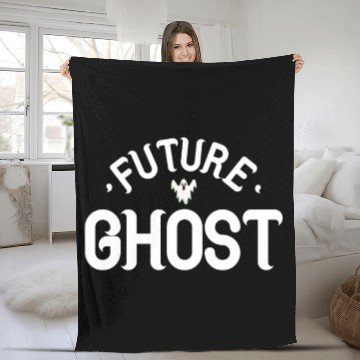 Discover Future Ghost Funny Halloween Costume Fleece Blankets
