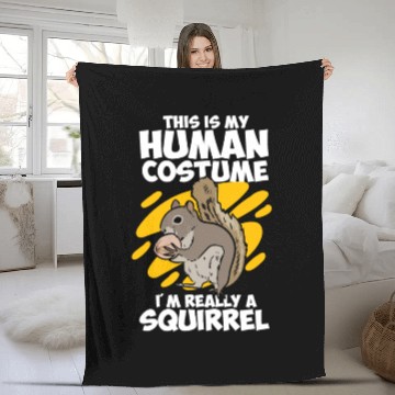 Discover Cute Rodent Squirrels Squirrel Human Costume Fleece Blankets