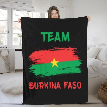 Discover Team Burkina Faso flag design Fleece Blankets