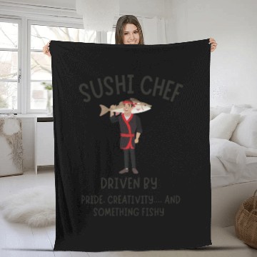 Discover SUSHI CHEF 28 Fleece Blankets
