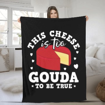 Discover Gouda Cheese Slices charcuterie cheese board Fleece Blankets
